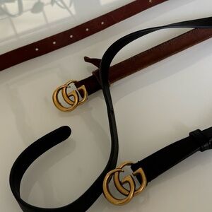 Gucci belts ( brown and black)
